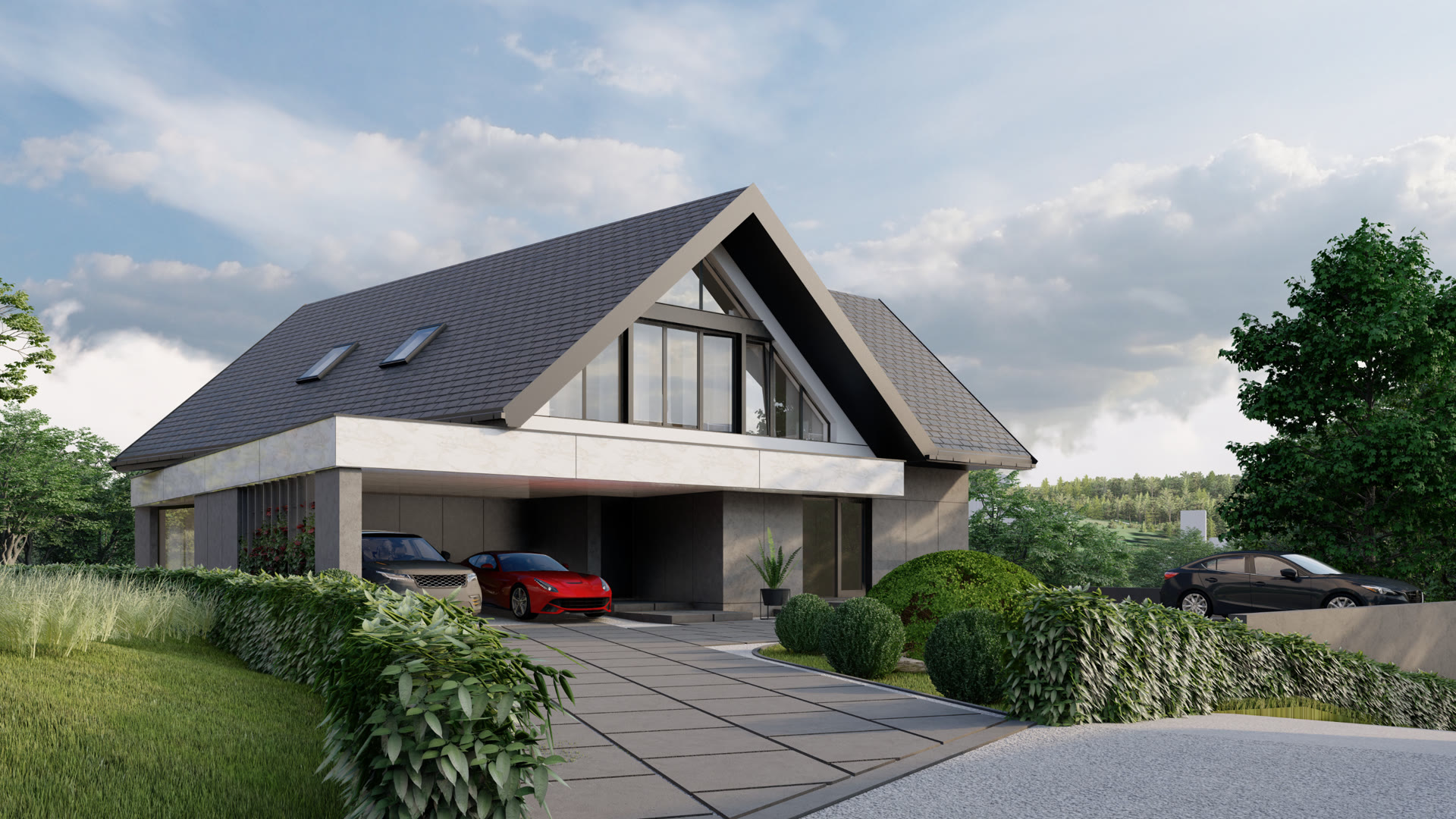 Dom z przeszklonym szczytem — ujęcie 8